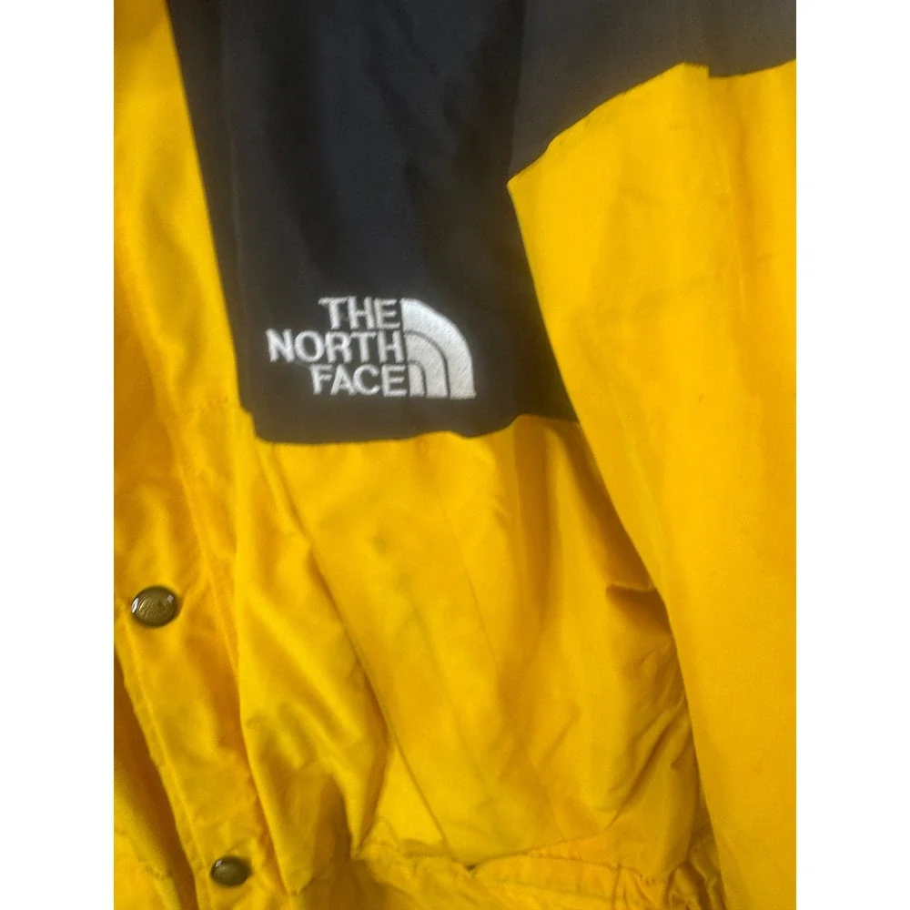90s The North Face Mountain Light Gore-Tex Jacket Yellow Black Vintage Mens XL